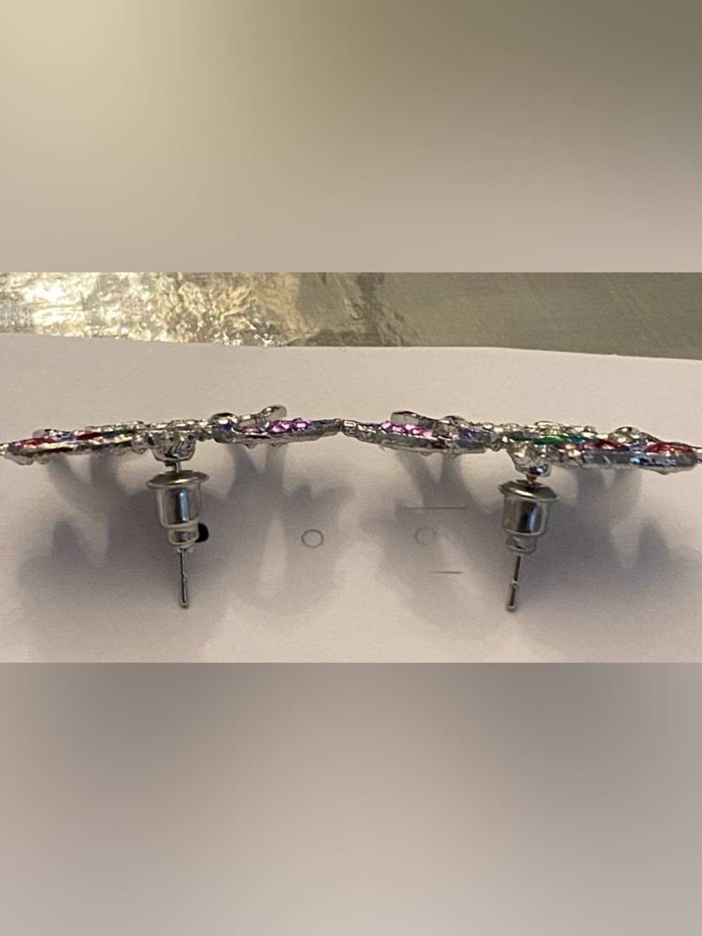 Rainbow Unicorn Stud Earrings NWT- Multicolor - Picture 4 of 5